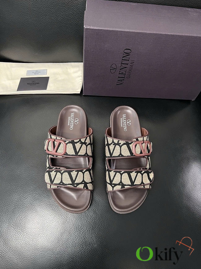 Okify Valentino Brown Men Sandals 29317 - 1