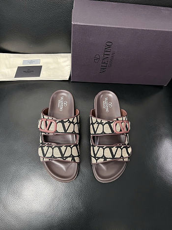 Okify Valentino Brown Men Sandals 29317