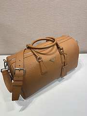 Okify Prada Leather Duffel Bag Brown Cognac 2VC048 50x27.5x23.5cm - 4