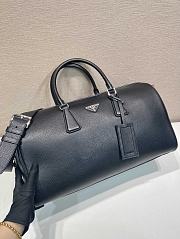 Okify Prada Leather Duffel Bag Black 2VC048 50x27.5x23.5cm - 5