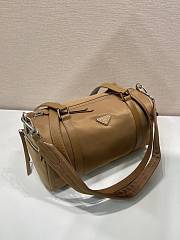 Okify Prada Large Re-Nylon And Saffiano Leather Duffel Bag Brown 1BB154 32.5x17x16.5cm - 3