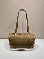 Okify Prada Large Re-Nylon And Saffiano Leather Duffel Bag Brown 1BB154 32.5x17x16.5cm - 1