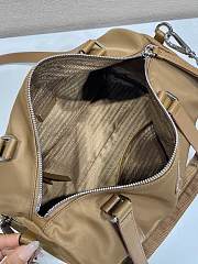 Okify Prada Large Re-Nylon And Saffiano Leather Duffel Bag Brown 1BB154 32.5x17x16.5cm - 2
