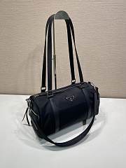 Okify Prada Large Re-Nylon And Saffiano Leather Duffel Bag Black 1BB154 32.5x17x16.5cm - 3