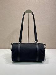 Okify Prada Large Re-Nylon And Saffiano Leather Duffel Bag Black 1BB154 32.5x17x16.5cm - 2