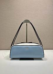 Okify Prada Swing Shoulder Bag Blue And White 1BC249 28x11.5x10cm - 1