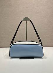 Okify Prada Swing Shoulder Bag Blue And White 1BC249 28x11.5x10cm - 5