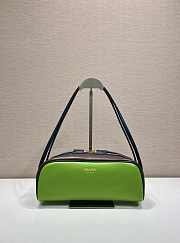Okify Prada Swing Shoulder Bag Brown And Green 1BC249 28x11.5x10cm - 1