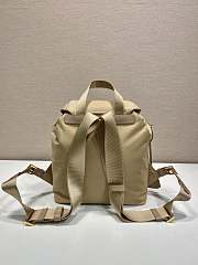 Okify Prada Small Re-Nylon Beige Backpack 1BZ677 28x23.5x12cm - 4