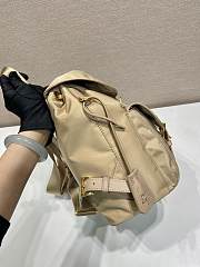 Okify Prada Small Re-Nylon Beige Backpack 1BZ677 28x23.5x12cm - 5