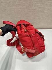 Okify Prada Small Re-Nylon Red Backpack 1BZ677 28x23.5x12cm - 3