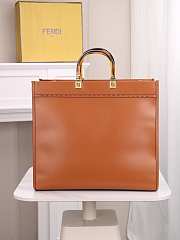 Okify Fendi Sunshine Tote Bag Brown 40x35x21cm - 4