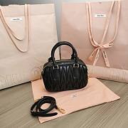 Okify MiuMiu Arcadie Matelasse Bag Black 19x13x6cm 5BB123 - 4
