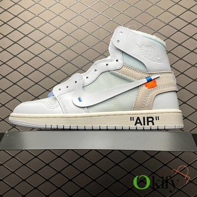 Okify Nike Off White Jordan 1 High Shoes - 1