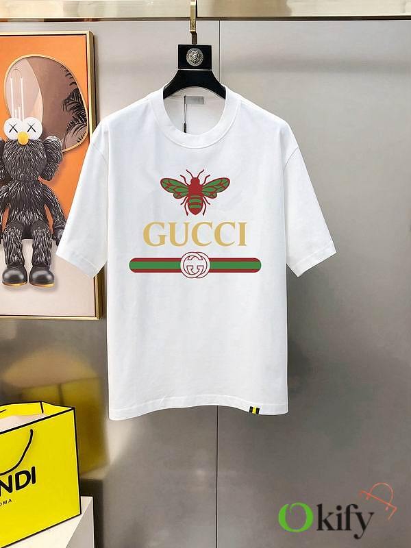 Okify Gucci White Bee T-shirt 29334 (has big size) - 1