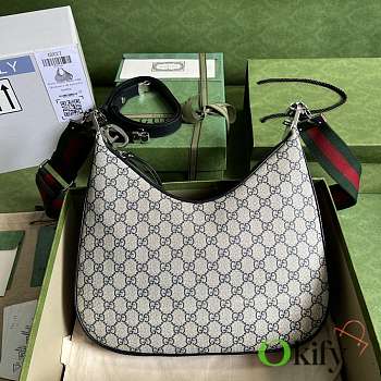 Okify Gucci Attache Medium Ophidia Shoulder Bag Dark Blue 702823 35x32x6cm