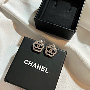 Okify CC Silver Flower Earrings With Diamonds 29336 - 3