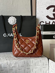 Okify CC 24A Hobo Bag Brown AS4922 22.5x19.5x8.5cm - 1