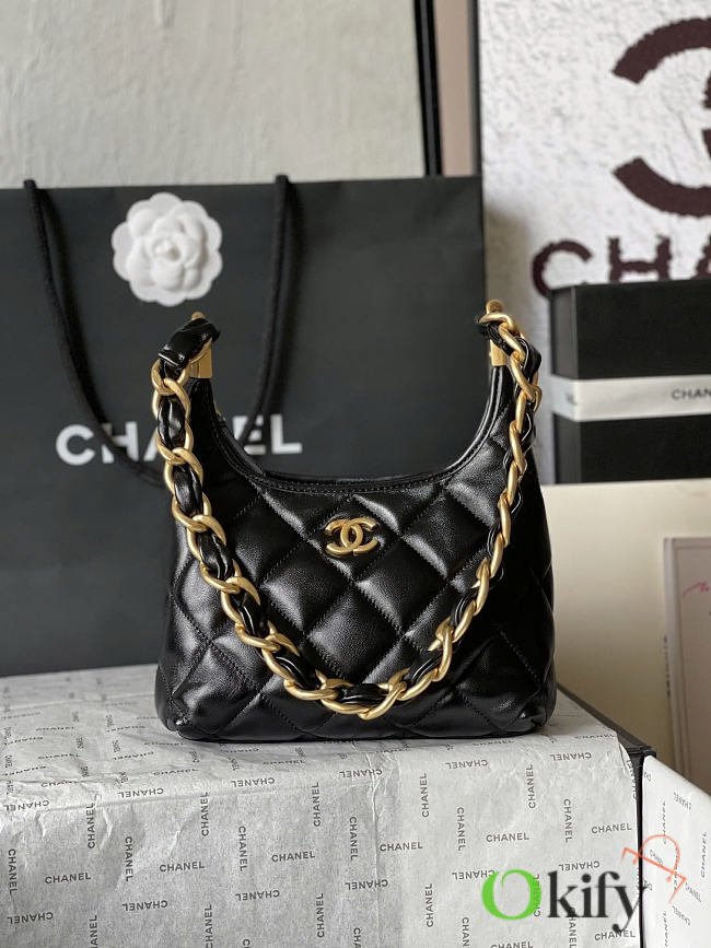 Okify CC 24A Hobo Bag Black AS4922 22.5x19.5x8.5cm - 1