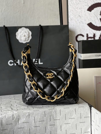 Okify CC 24A Hobo Bag Black AS4922 22.5x19.5x8.5cm