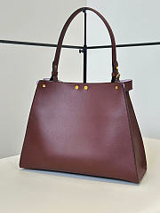 Okify Fendi Way Bag Red Burgundy 36x27x13cm - 4