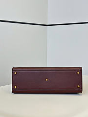 Okify Fendi Way Bag Red Burgundy 36x27x13cm - 6