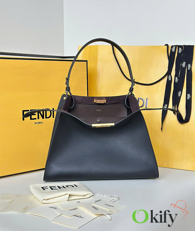 Okify Fendi Way Bag Black 36x27x13cm - 1