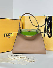 Okify Fendi Way Bag Taupe 36x27x13cm - 1