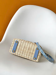 Okify Louis Vuitton Capucines Mini Denim Raffia Bag M29501 21x13.6x8cm - 3