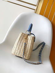 Okify Louis Vuitton Capucines BB Denim Raffia Bag M29501 27x17.3x9cm - 3