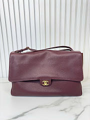 Okify CC 26S Maxi Flap Bag Red Burgundy 38x26x11cm - 1