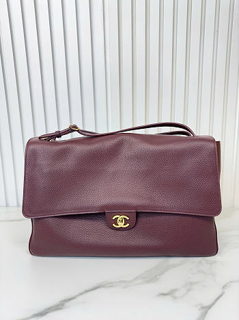 Okify CC 26S Maxi Flap Bag Red Burgundy 38x26x11cm