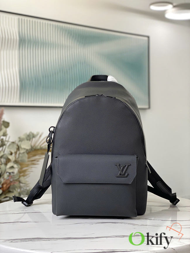 Okify Louis Vuitton Aerogram Black Backpack M57079 43x30x14cm - 1