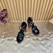 Okify Christian Louboutin Black Patent  High Heel Sandals 12.5cm - 5