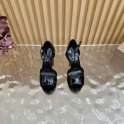 Okify Christian Louboutin Black Patent  High Heel Sandals 12.5cm - 2