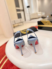 Okify Christian Louboutin Miss Z Light Blue Slingback 10cm - 2