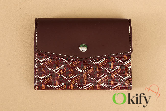 Okify Goyard Saint-Gabriel Red Burgundy Wallet 12x2.5x9.3cm - 1
