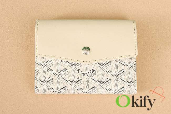 Okify Goyard Saint-Gabriel White Wallet 12x2.5x9.3cm - 1
