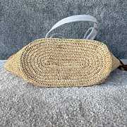 Okify Celine Triomphe Classic Panier Medium Raffia Bag 31x23x17cm - 5