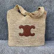 Okify Celine Classic Panier Cabas Raffia Bag 32.5x28x20cm - 1