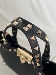 Okify Valentino Garavani Rockstud Small Bag In Black 23x15.5x6cm - 5