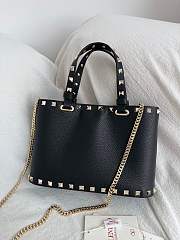 Okify Valentino Garavani Rockstud Small Bag In Black 23x15.5x6cm - 4