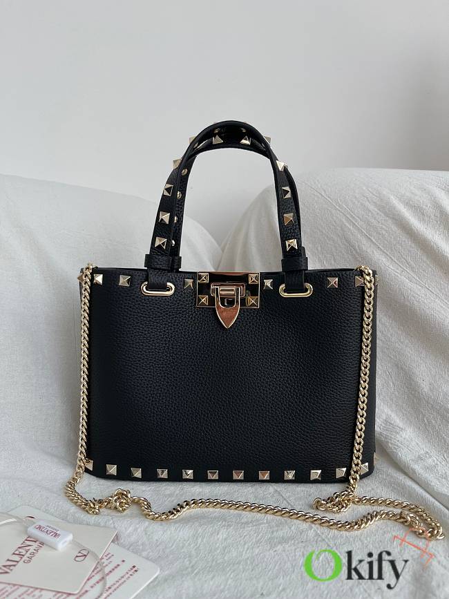Okify Valentino Garavani Rockstud Small Bag In Black 23x15.5x6cm - 1