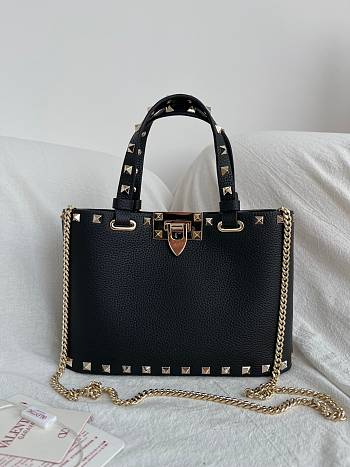 Okify Valentino Garavani Rockstud Small Bag In Black 23x15.5x6cm