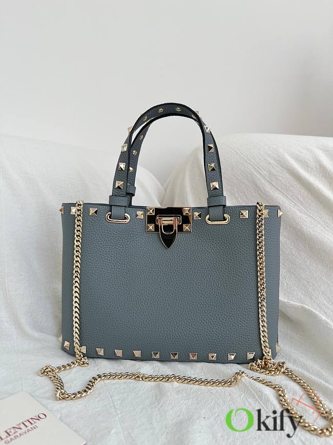 Okify Valentino Garavani Rockstud Small Bag In Light Blue 23x15.5x6cm - 1