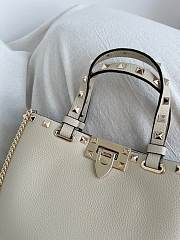 Okify Valentino Garavani Rockstud Small Bag In White 23x15.5x6cm - 6