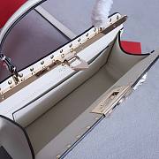 Okify Valentino Rockstud Large Bag White Calfskin Full Nail 28x14x8cm 22053L - 6