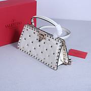 Okify Valentino Rockstud Large Bag White Calfskin Full Nail 28x14x8cm 22053L - 2