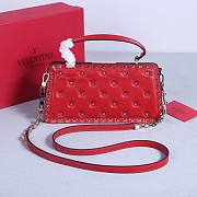 Okify Valentino Rockstud Large Bag Red Calfskin Full Nail 28x14x8cm 22053L - 5