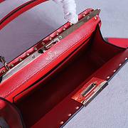 Okify Valentino Rockstud Large Bag Red Calfskin Full Nail 28x14x8cm 22053L - 2